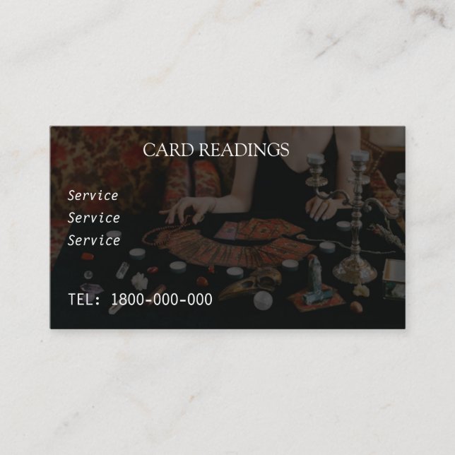 VISITA CARTÃO EDITÁVEL DE LEITURA DE DESTINO (Frente)