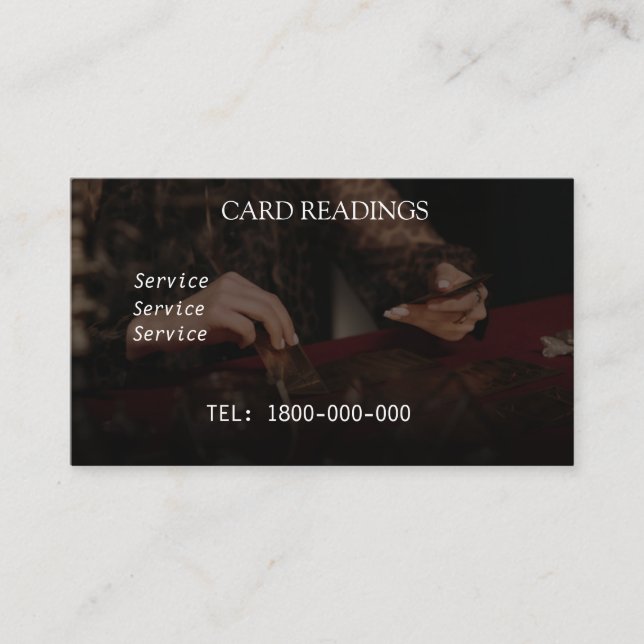 VISITA CARTÃO EDITÁVEL DE LEITURA DE DESTINO (Frente)