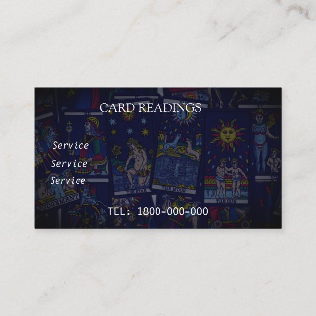 VISITA CARTÃO EDITÁVEL DE LEITURA DE DESTINO (Frente)