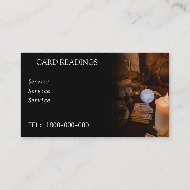 VISITA CARTÃO EDITÁVEL DE LEITURA DE DESTINO (Frente)