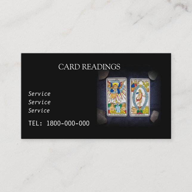 VISITA CARTÃO EDITÁVEL DE LEITURA DE DESTINO (Frente)