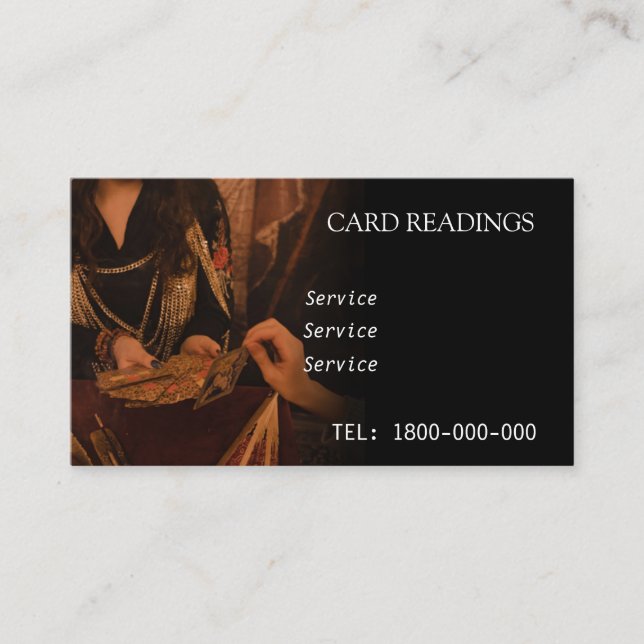 VISITA CARTÃO EDITÁVEL DE LEITURA DE DESTINO (Frente)