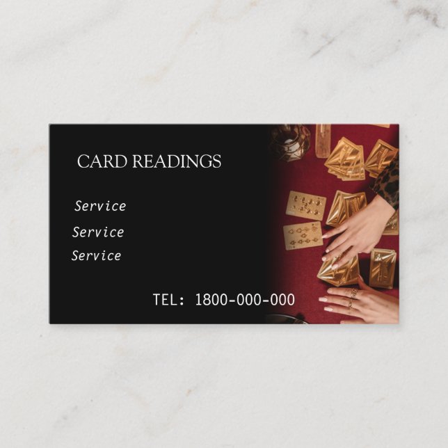 VISITA CARTÃO EDITÁVEL DE LEITURA DE DESTINO (Frente)