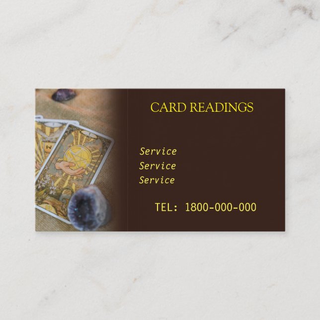 VISITA CARTÃO EDITÁVEL DE LEITURA DE DESTINO (Frente)