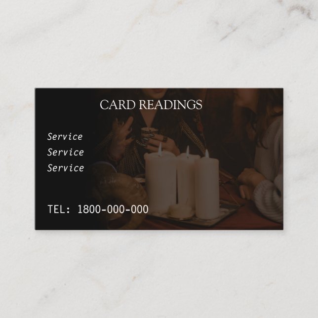 VISITA CARTÃO EDITÁVEL DE LEITURA DE DESTINO (Frente)