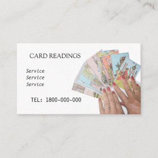 VISITA CARTÃO EDITÁVEL DE LEITURA DE TAROT
