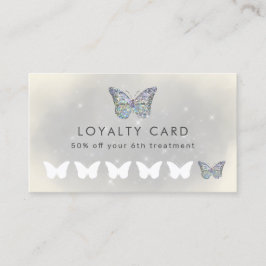 Visita Cartão falso de falso brilho da borboleta de cinza