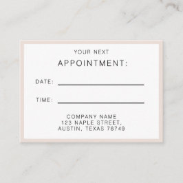 Visita Cartão Lembrete de Compromisso