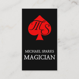 Visita Cartão Mágico de Poker Red Spades