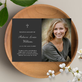 Visita Cartão Memorial Com Cinza De Carvão Funeral Fotogr