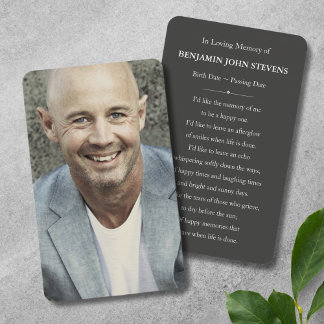 Visita Cartão Memorial Funeral Personalizado de Simpatia