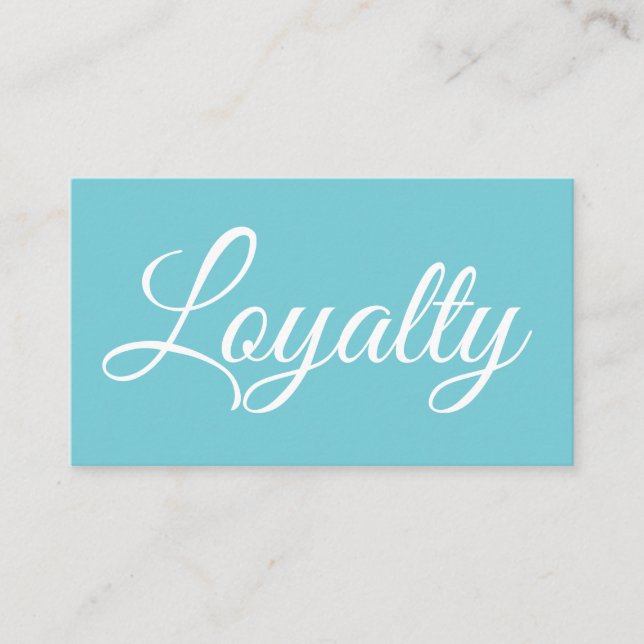 Visita Cartão moderno da lealdade de turquesa elegante (Frente)