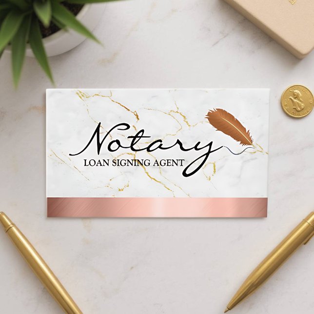 Visita Cartão Personalizável de Serviço Notário Móvel Mod (Modern Customizable Card - Front)