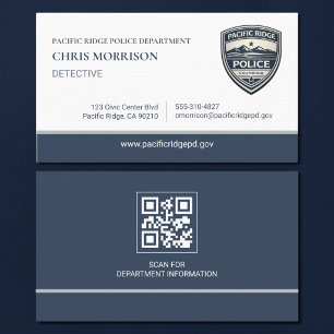 Visita Cartão QR Code de Oficial de Polícia Aplicação da