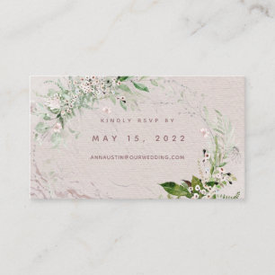 Visita Cartão RSVP Online de Casamento Whisper e Blush 2