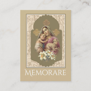 Visita Cartão santamente abençoado de Memorare da Virge