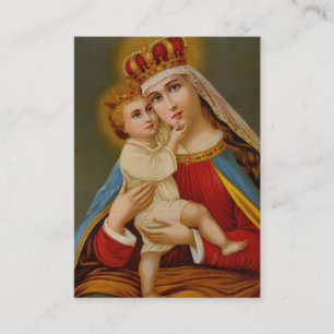 Visita Cartão santamente abençoado rainha de Memorare d