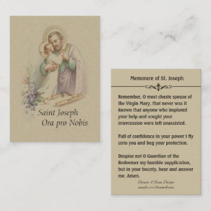 Visita Cartão santamente de Jesus Memorare da criança d