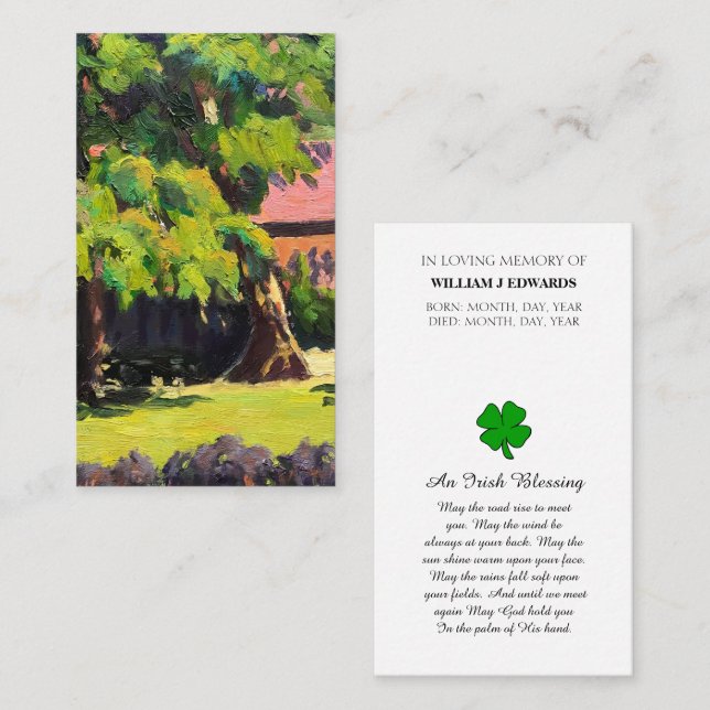 Visita Celebração do Cartão de Imagem Memorial de Vida (Frente/Verso)