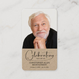 Visita Celebração do Cartão de Oração de Foto Vida