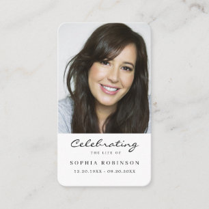 Visita Celebração do Cartão de Oração Memorial de Fotos d