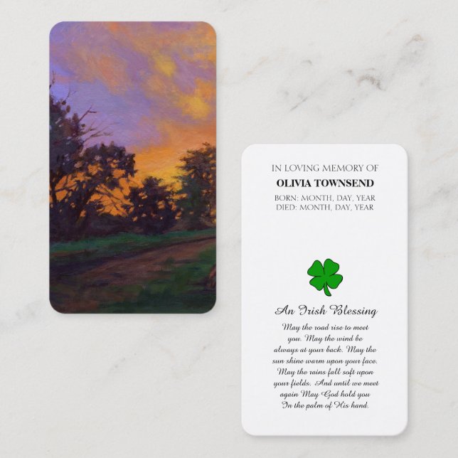 Visita Celebração do Cartão Memorial de Imagens da Vida (Frente/Verso)