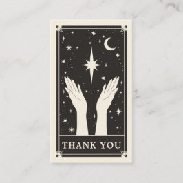 Visita Celestial Tarot obrigado seu pequeno Cartão de vis