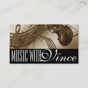 Visita Cello Violin Instrutor Music Studio Cartão de visi