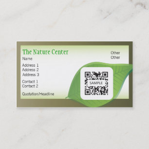Visita Centro da natureza do modelo de cartão de negóci