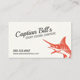 Visita Charters de Pesca Desportiva Marlin Cartão de visi