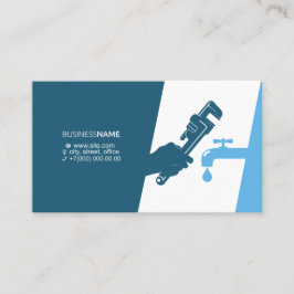 Visita Chave inglesa na mão do canalizador cartão de visi