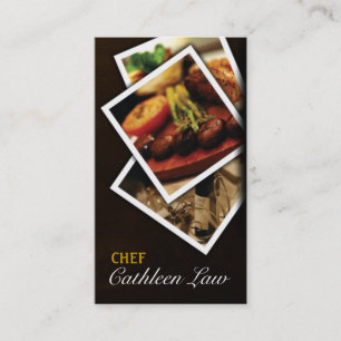 Visita Chef, Catering, Comida, Restaurante, Cartão de vi