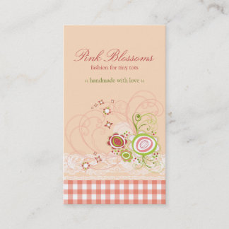 Visita Cheques de Brilhos Rosa Whimsical & Cartão de visi