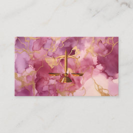 Visita Chic gold glitter rosa marble, advogado cartão de 