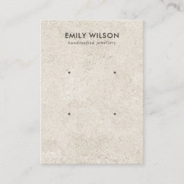 VISITA CHIC OFF WHITE STUCCO 2 STUD EARRING CARTÃO DE EXI