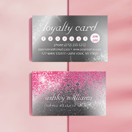 Visita Chic sparkle pink makeup e cartão de fidelidade pa