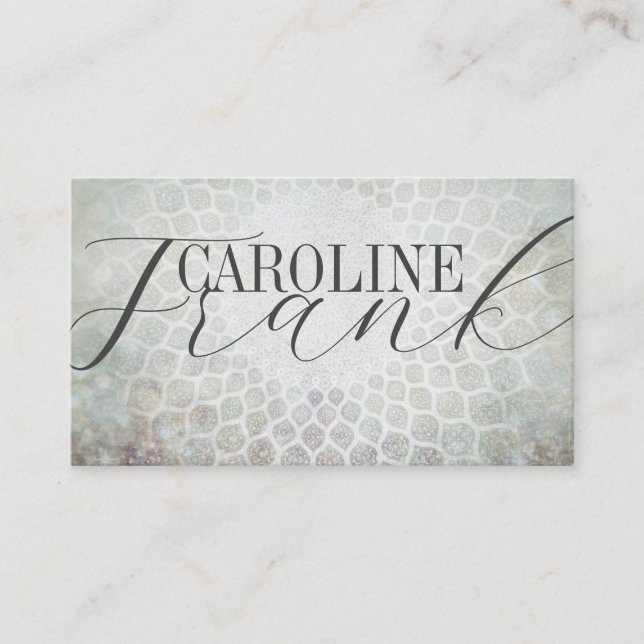 Visita Cinza de designer de moda Tones Mandala Cartão de  (Frente)