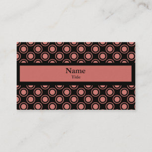 Visita Círculos simples cartão de visita, luz - rosa