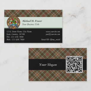 Visita Clan Fraser Hunting Weathered Tartan Cartão de vis
