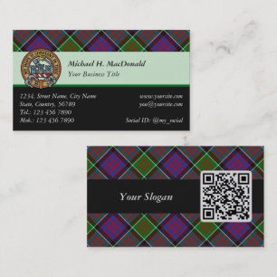 Visita Clan MacDonald do Clanranald Tartan Cartão de visi
