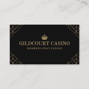 Visita Classy Diamond Pattern Royal Casino Cartão de vis