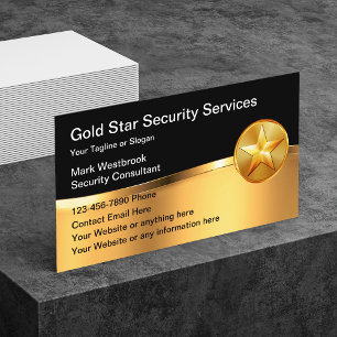 Visita Classy Security Services Star Emblem Cartão de vis