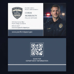Visita Código QR de Foto da Aplicação da Lei Cartão de Vi