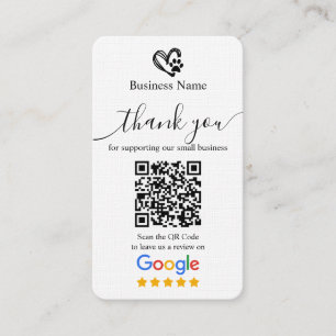 Visita Código QR do Cartão de Solicitação de Revisão Goog