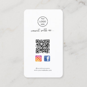 Visita Código QR do Instagram no Facebook cartão de vis