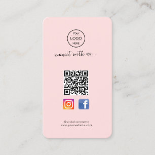 Visita Código QR do Instagram no Facebook   cartão de vis