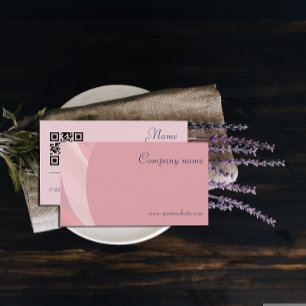 Visita Código QR mínimo pastel terracotta Cartão de visit