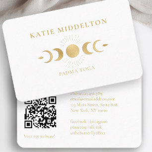 Visita Código QR - Moon Yoga Reiki Wellness Cartão de vis