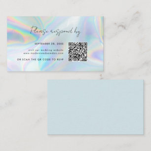 Visita Código QR RSVP Cartão Holográfico de Invólucro