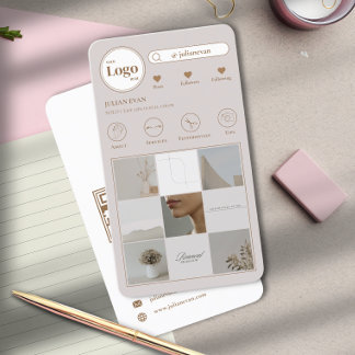 Visita Colagem de Fotos Moderna do Instagram - Cartão de 